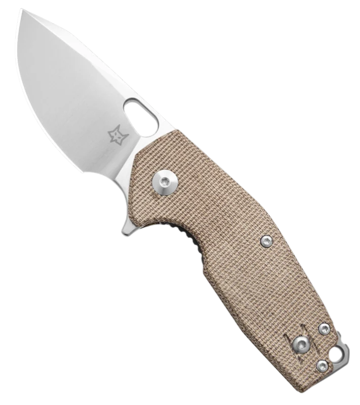 Fox Knives ( Vox 526LI ) Suru Liner Lock Knife Natural Micarta (2.36 Satin)