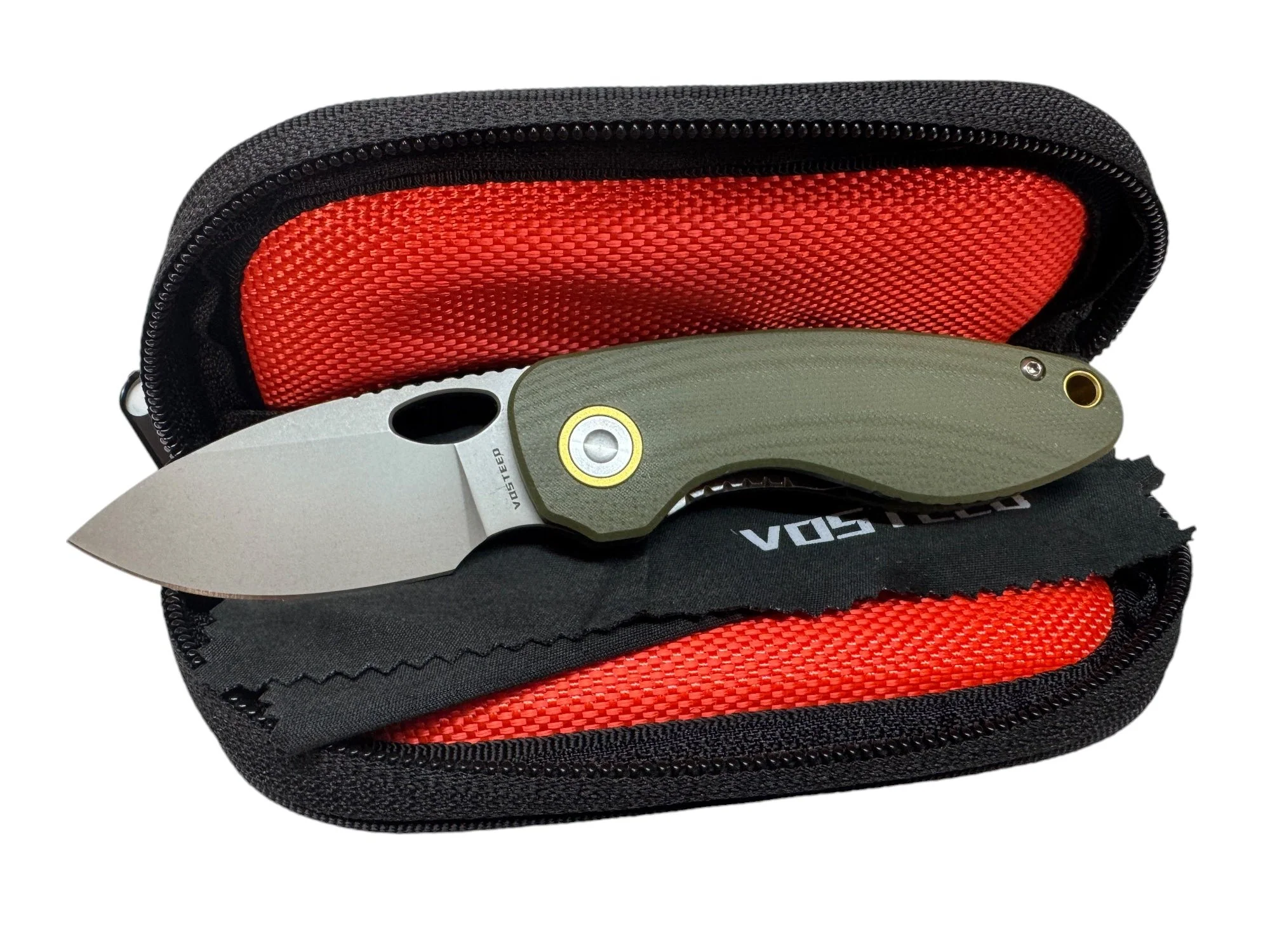 VOSTEED - Mini Acorn Knife - OD Green G10 - Liner Lock (2.46 14C28N Blade )