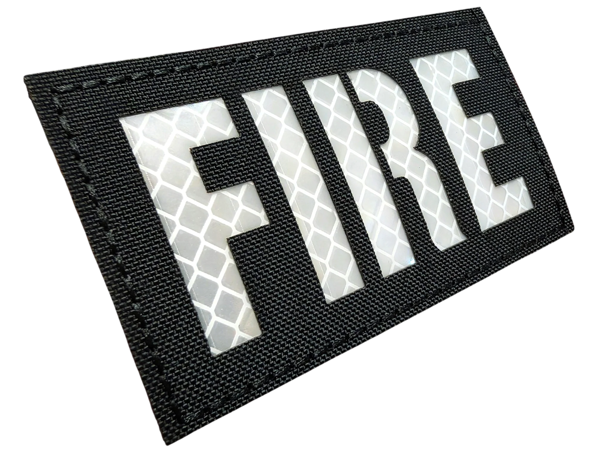 Reflective FIRE - Laser Cut Patch 3x2