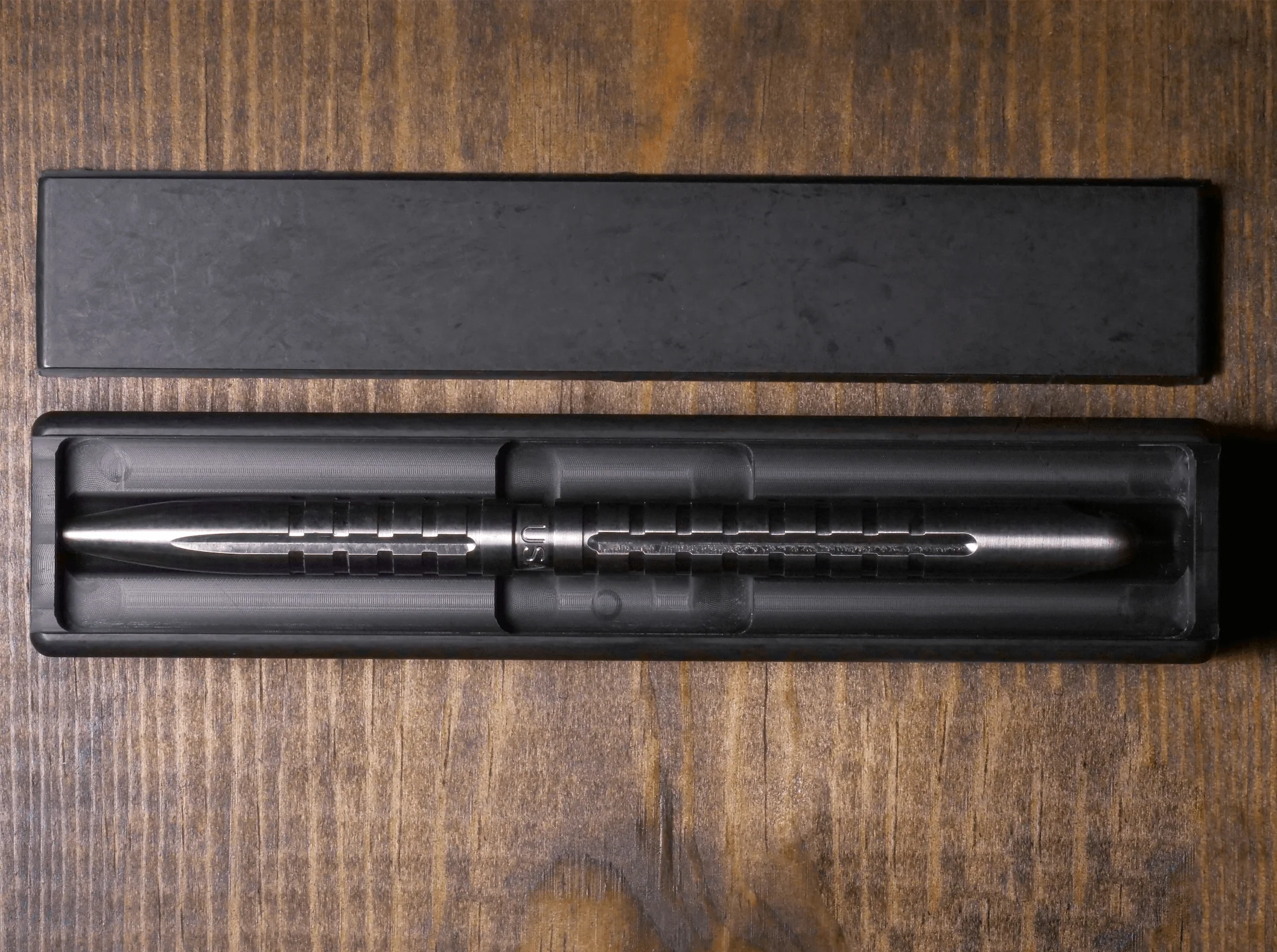 Titanium EDC Pendulum Pen + Covert Delrin Slide Case